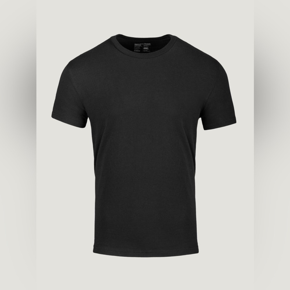 Fresh Clean Tees Black Crew-Neck Short Sleeved Shirt - Size S